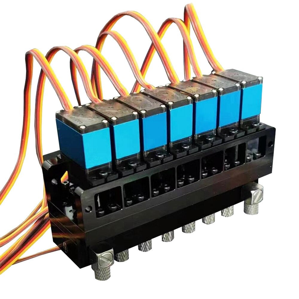 Channels Directional Valve with Servos For RC Hydraulic Excavator